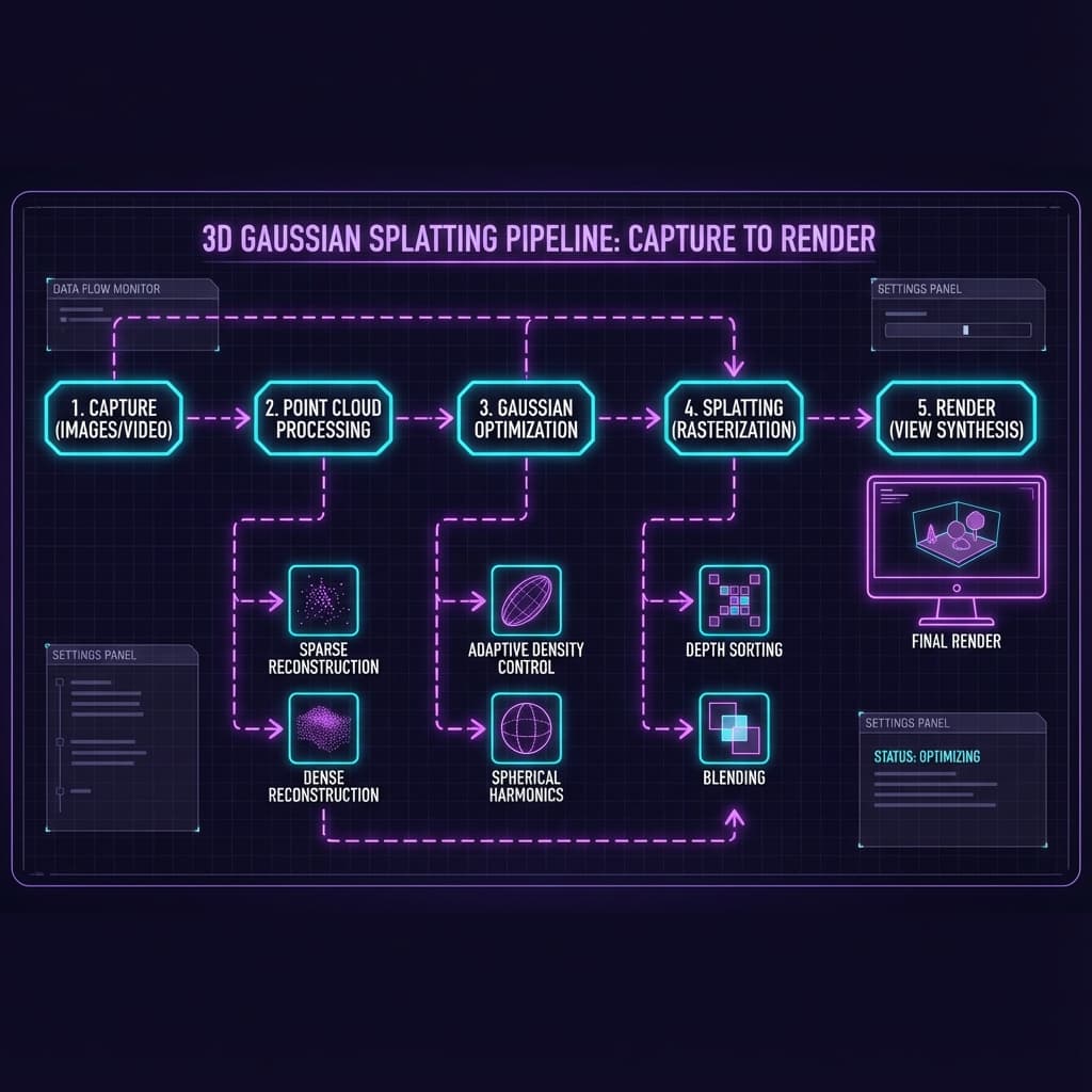 Pipeline workflow from capture to render
